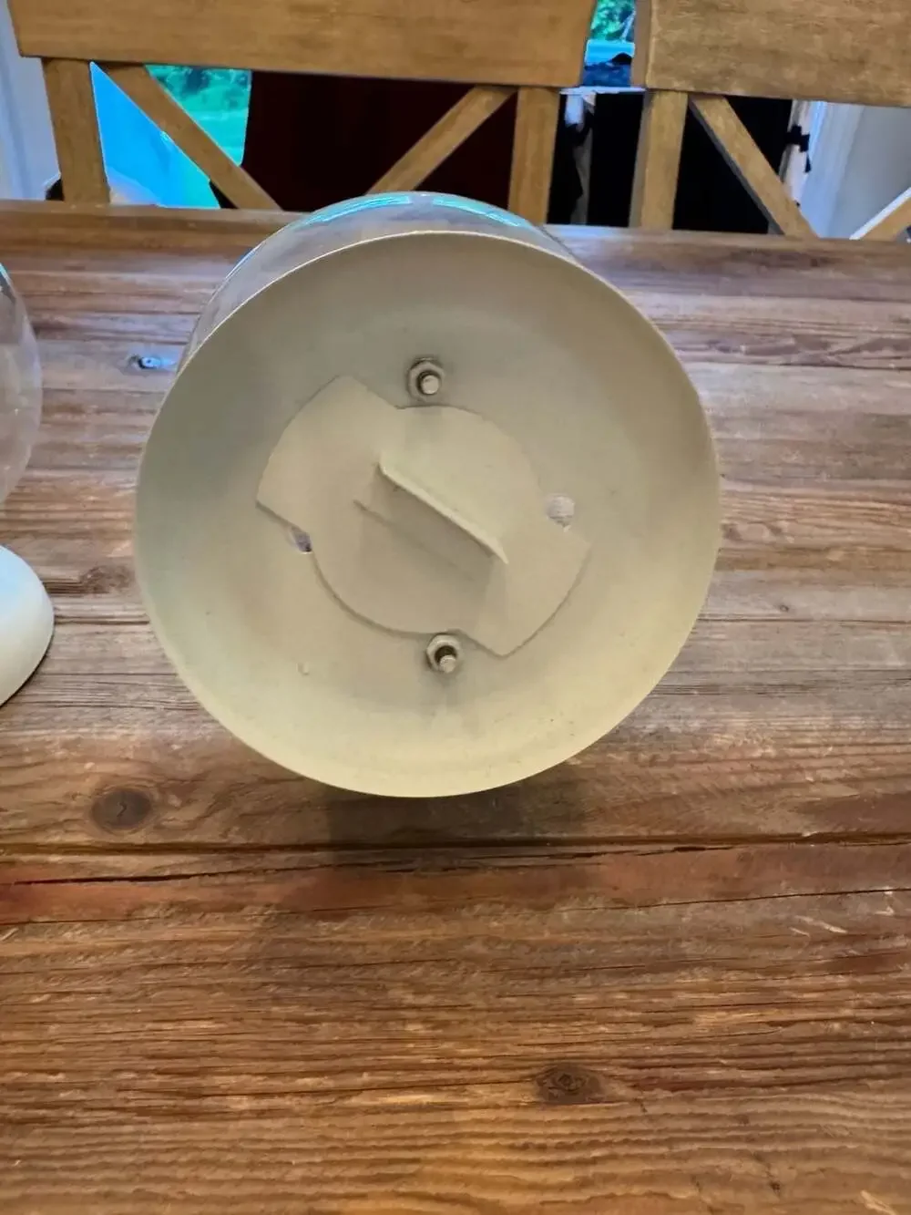 Farmhouse White Metal Decorative Lantern